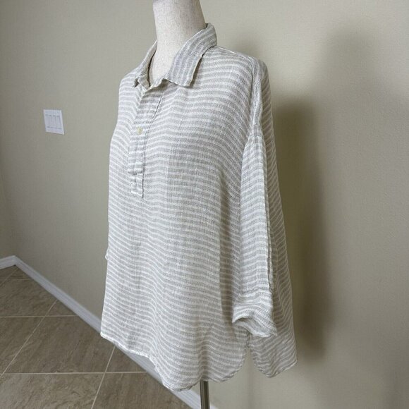 CP Shades 100% Linen Gigi Top Oversized Relaxed Fit Womens Size XS Coastal Boxy - Picture 5 of 15